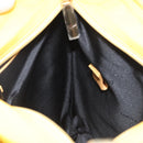 LOEWE Shoulder Bag Leather Yellow Gold Auth 209708V-20