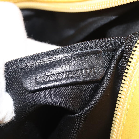LOEWE Shoulder Bag Leather Yellow Gold Auth 209708V