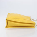 LOEWE Shoulder Bag Leather Yellow Gold Auth 209708V-4