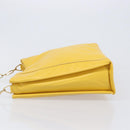 LOEWE Shoulder Bag Leather Yellow Gold Auth 209708V-4