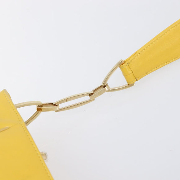 LOEWE Shoulder Bag Leather Yellow Gold Auth 209708V