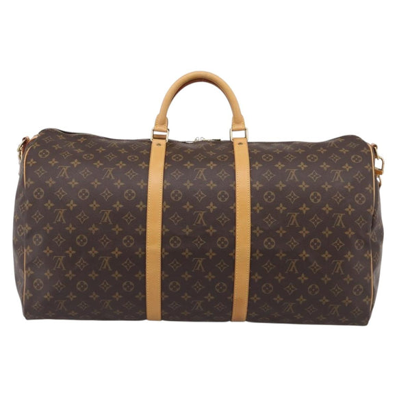 LOUIS VUITTON Monogram Keepall Bandouliere 60 Boston Bag M41412 LV Auth 209721V