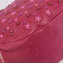 Jimmy Choo Shoulder Bag Leather Pink Gold Tone Auth 209724A-14