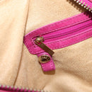 Jimmy Choo Shoulder Bag Leather Pink Gold Tone Auth 209724A-23
