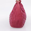 Jimmy Choo Shoulder Bag Leather Pink Gold Tone Auth 209724A-4