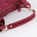 Jimmy Choo Shoulder Bag Leather Pink Gold Tone Auth 209724A-7