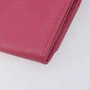 PRADA Chain Shoulder Wallet Leather Pink Gold Tone Auth 209725A-13