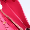 PRADA Chain Shoulder Wallet Leather Pink Gold Tone Auth 209725A-26