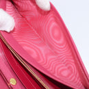 PRADA Chain Shoulder Wallet Leather Pink Gold Tone Auth 209725A-27