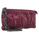 GUCCI Chain Clutch Bag Leather Pink Silver 229397 Auth 209726A-1