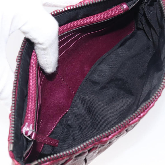 GUCCI Chain Clutch Bag Leather Pink Silver 229397 Auth 209726A