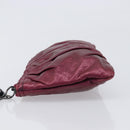 GUCCI Chain Clutch Bag Leather Pink Silver 229397 Auth 209726A-5