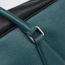 PRADA Hand Bag Saffiano leather Black Emerald Green Auth 209730A-19