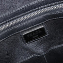 PRADA Hand Bag Saffiano leather Black Emerald Green Auth 209730A-22