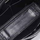 PRADA Hand Bag Saffiano leather Black Emerald Green Auth 209730A-10