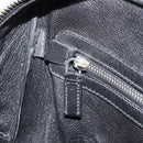 PRADA Hand Bag Saffiano leather Black Emerald Green Auth 209730A-25