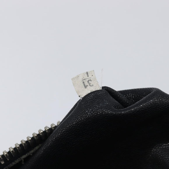 PRADA Hand Bag Saffiano leather Black Emerald Green Auth 209730A
