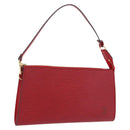 LOUIS VUITTON Epi Pochette Accessoires Accessory Pouch Red M52947 Auth 209733V-1