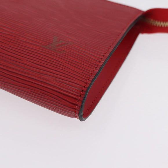 LOUIS VUITTON Epi Pochette Accessoires Accessory Pouch Red M52947 Auth 209733V