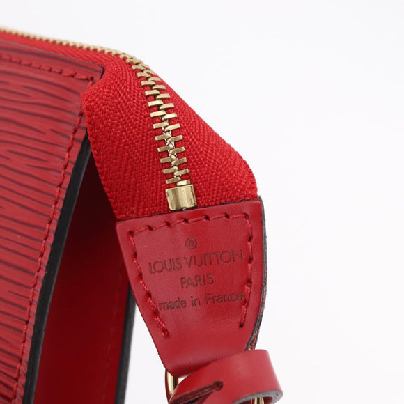 LOUIS VUITTON Epi Pochette Accessoires Accessory Pouch Red M52947 Auth 209733V