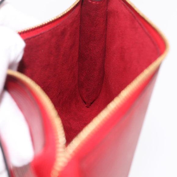LOUIS VUITTON Epi Pochette Accessoires Accessory Pouch Red M52947 Auth 209733V