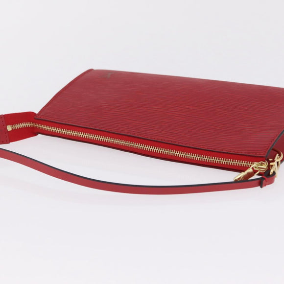 LOUIS VUITTON Epi Pochette Accessoires Accessory Pouch Red M52947 Auth 209733V