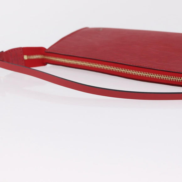 LOUIS VUITTON Epi Pochette Accessoires Accessory Pouch Red M52947 Auth 209733V
