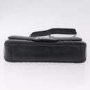 PRADA Chain Shoulder Bag Leather Black Silver Auth 209734V-10
