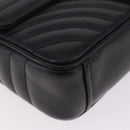 PRADA Chain Shoulder Bag Leather Black Silver Auth 209734V-11