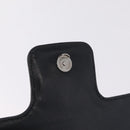 PRADA Chain Shoulder Bag Leather Black Silver Auth 209734V-17