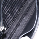 PRADA Chain Shoulder Bag Leather Black Silver Auth 209734V-20
