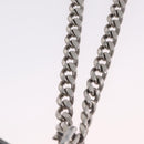 PRADA Chain Shoulder Bag Leather Black Silver Auth 209734V-9