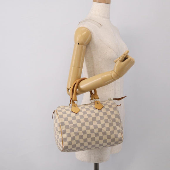 LOUIS VUITTON Damier Azur Speedy 25 Hand Bag N41534 LV Auth 209735V