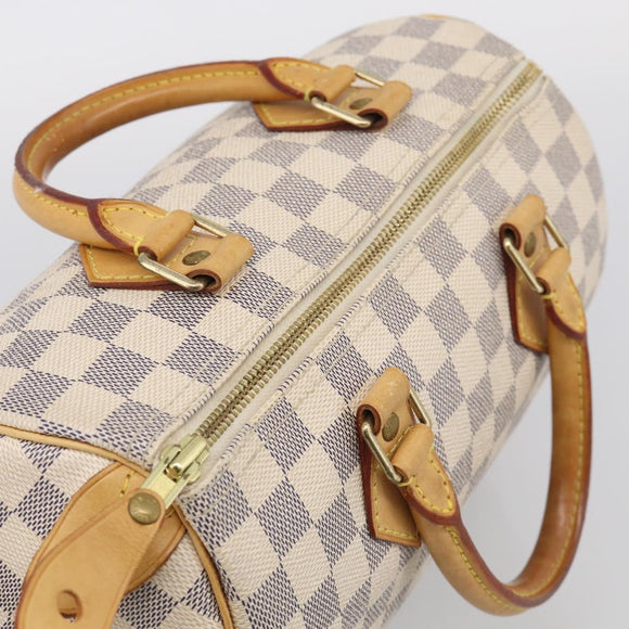 LOUIS VUITTON Damier Azur Speedy 25 Hand Bag N41534 LV Auth 209735V