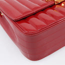 Saint Laurent Chain Shoulder Bag Patent Red Gold Tone 532595 Auth 209736M-11