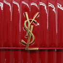 Saint Laurent Chain Shoulder Bag Patent Red Gold Tone 532595 Auth 209736M-14