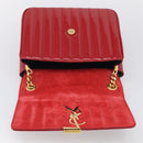 Saint Laurent Chain Shoulder Bag Patent Red Gold Tone 532595 Auth 209736M-15