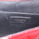 Saint Laurent Chain Shoulder Bag Patent Red Gold Tone 532595 Auth 209736M-18