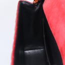 Saint Laurent Chain Shoulder Bag Patent Red Gold Tone 532595 Auth 209736M-21