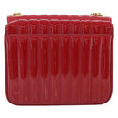 Saint Laurent Chain Shoulder Bag Patent Red Gold Tone 532595 Auth 209736M-3