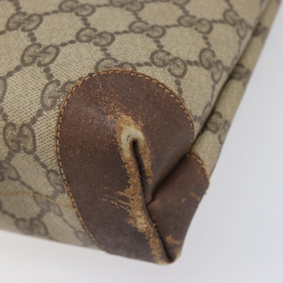 GUCCI GG Supreme Web Sherry Line Tote Bag PVC Beige 002 983 0163 Auth 209738