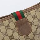 GUCCI GG Supreme Web Sherry Line Tote Bag PVC Beige 002 983 0163 Auth 209738-15