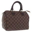 LOUIS VUITTON Damier Ebene Speedy 25 Hand Bag N41532 LV Auth 209739V-1