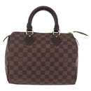 LOUIS VUITTON Damier Ebene Speedy 25 Hand Bag N41532 LV Auth 209739V-2