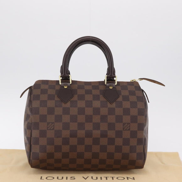 LOUIS VUITTON Damier Ebene Speedy 25 Hand Bag N41532 LV Auth 209739V