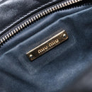 Miu Miu Shoulder Bag Leather Black Gold Tone Auth 209743A-19