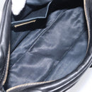 Miu Miu Shoulder Bag Leather Black Gold Tone Auth 209743A-20