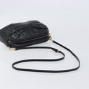 Miu Miu Shoulder Bag Leather Black Gold Tone Auth 209743A-7