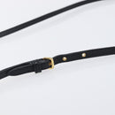 Miu Miu Shoulder Bag Leather Black Gold Tone Auth 209743A-9