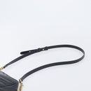 GUCCI GG Marmont Shoulder Bag Leather Black Gold Tone 447632 Auth 209745V-8